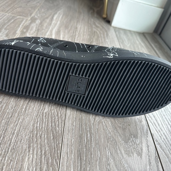 Brand New Never Worn Clae Gregory Black Marble Sneakers - Picture 3 of 6